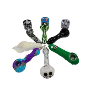 10PCS Glass Pipe and Herbal Grinder Kit