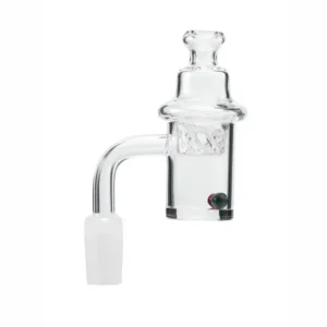14MM Male 90° Quartz Banger with 2 Terp Pearls & Carb Cap