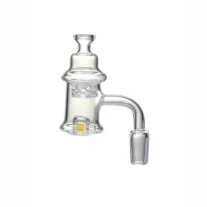14MM Thermochromic Quartz Banger with Carb Cap & 2 Terp Pearls