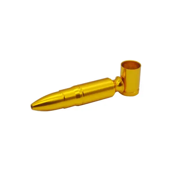 2PCS Golden Bullet Aluminum Alloy Smoking Pipe - Image 2