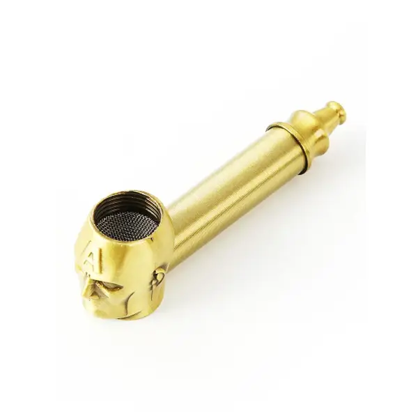 2PCS Skull Day Zinc Alloy Smoking Pipe with Mesh Screen - Image 2