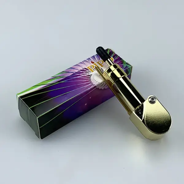 3.42-inch Brass Rocket Smoking Pipe with Sliding Lid and Poker - Image 2