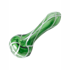 3.74-inch Reticulated Glass Spoon Pipe