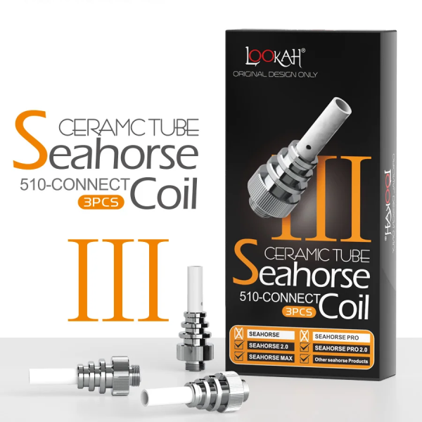 3PCS Seahorse Coil Ⅲ Replacement - Ceramic Tube Tips