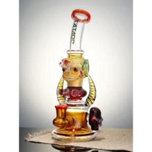 T'ATAOO 10.5" Cool Sacrifice Skull Glass Dab Rig