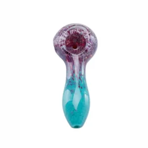4'' Handmade Color Frit Glass Spoon Pipe with Gorgeous Bowl