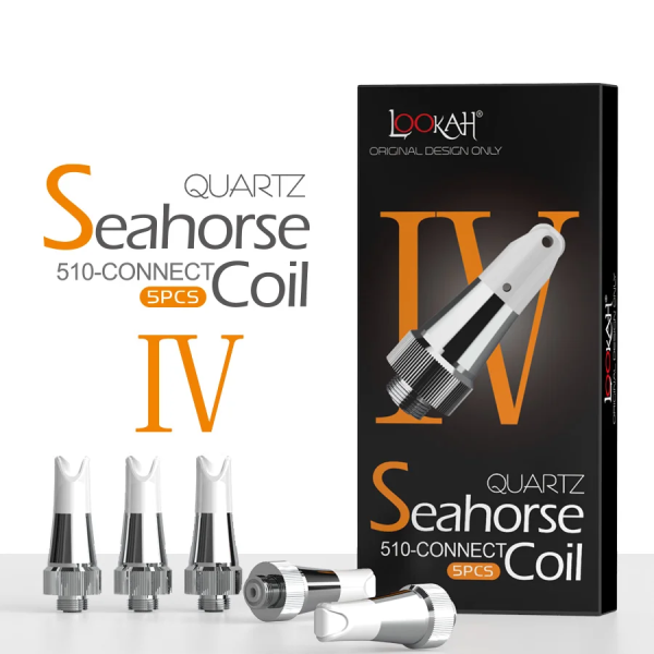 5PCS Seahorse Coil IV Replacement - Quartz + 4 Air Holes