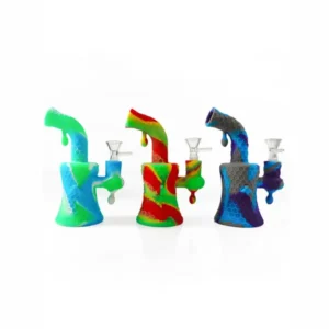 8" Printed Silicone Water Pipe