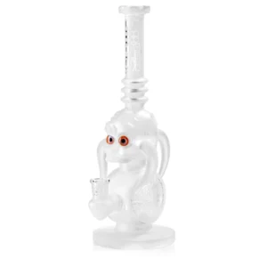 BIIGO 12.5" Cool Frosted Skull Glass Bong