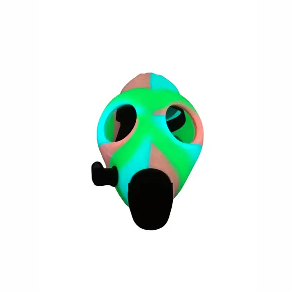 Camouflage Glow-in-the-Dark Gas Mask Bong - Image 2