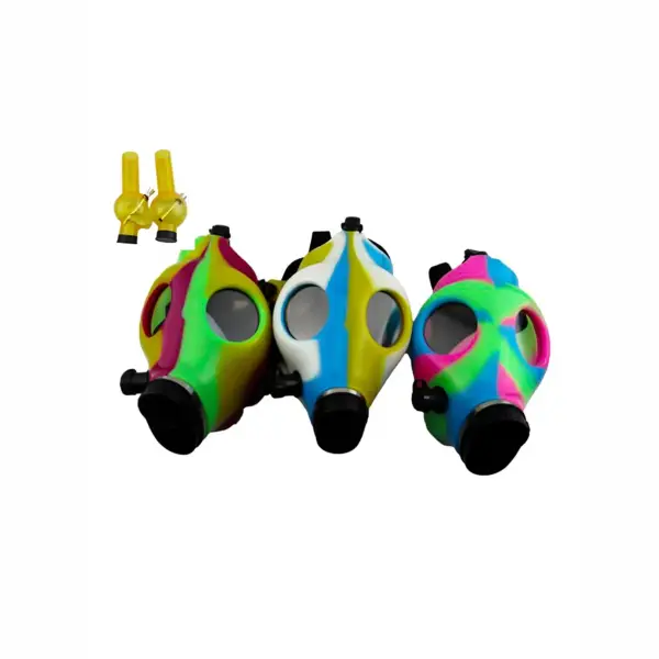 Camouflage Glow-in-the-Dark Gas Mask Bong