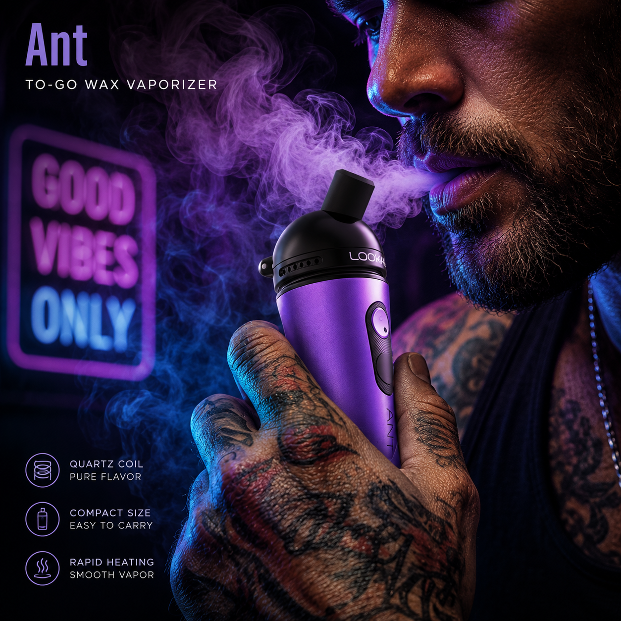 Lookah Ant Cute Small Portable Wax Dab Pen - Image 2