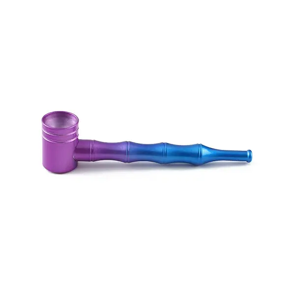 Color Changing Bamboo Style Aluminum Alloy Hand Pipe - Image 3