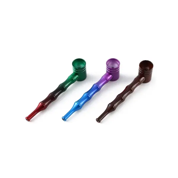 Color Changing Bamboo Style Aluminum Alloy Hand Pipe