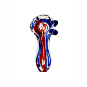 Colorful Bright Striped Glass Spoon Pipe