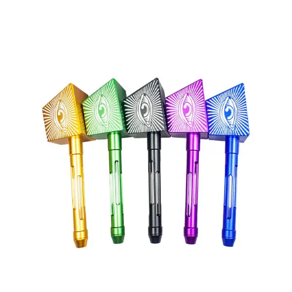 Cool Pyramid Metal Smoking Pipe With Big Eye - Image 2