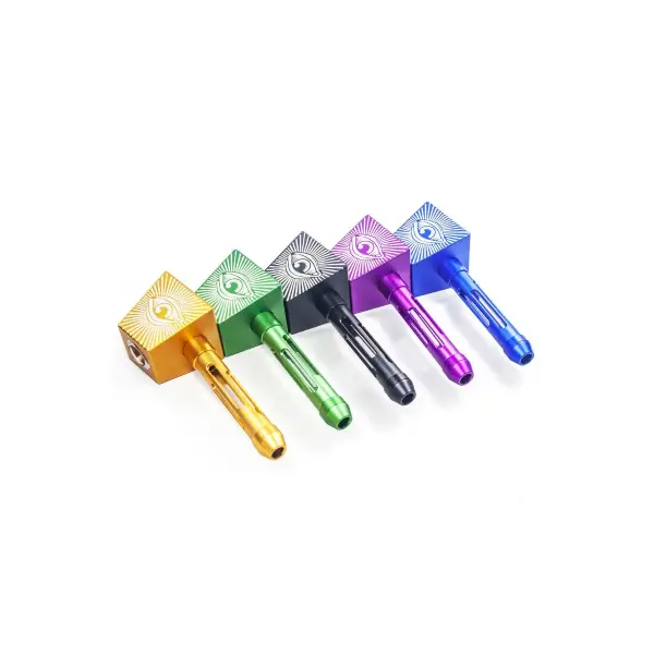Cool Pyramid Metal Smoking Pipe With Big Eye