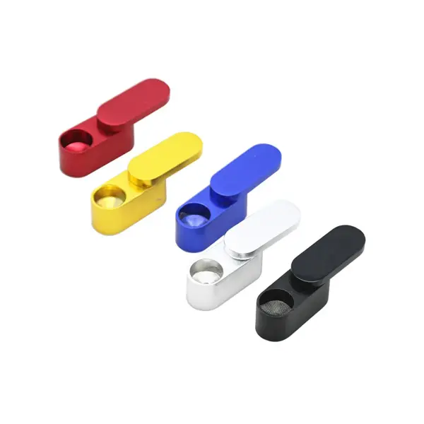 `Discreet Aluminum Alloy Smoking Pipe with Sliding Cover