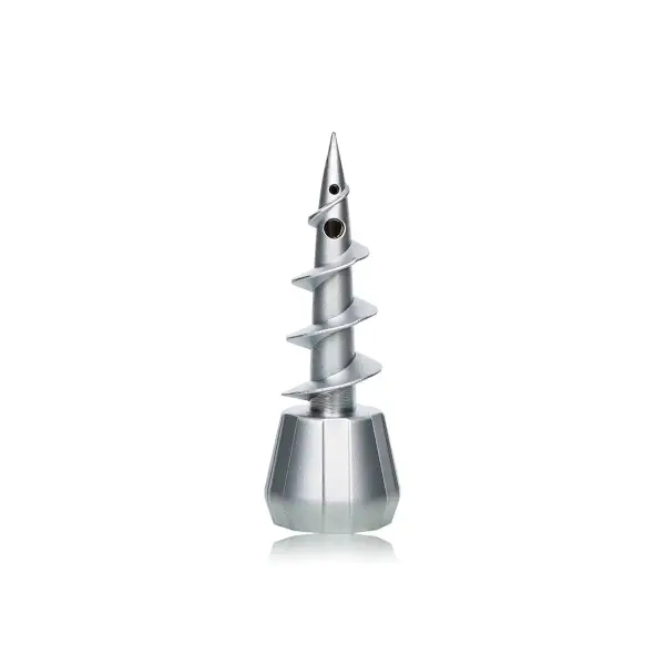 Glass Bottle Style Water Pipe with Spiral Metal Bowl - Image 2