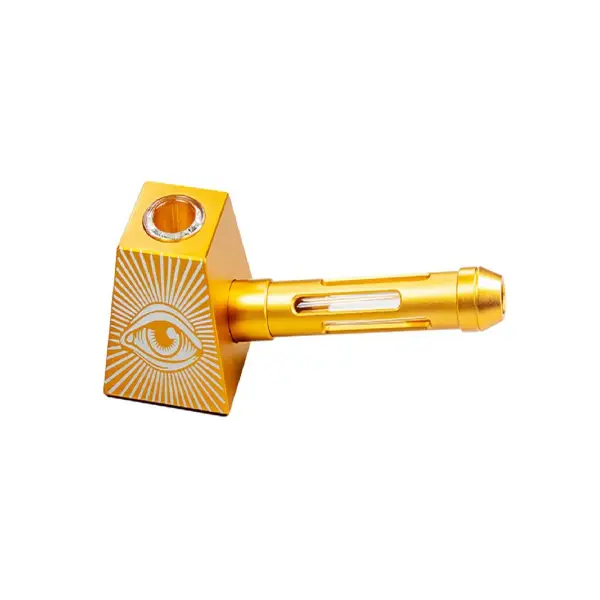 Cool Pyramid Metal Smoking Pipe With Big Eye - Image 3
