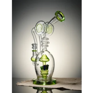 Lookah 11.6" Cool Mushroom Egg Recycler Glass Bong