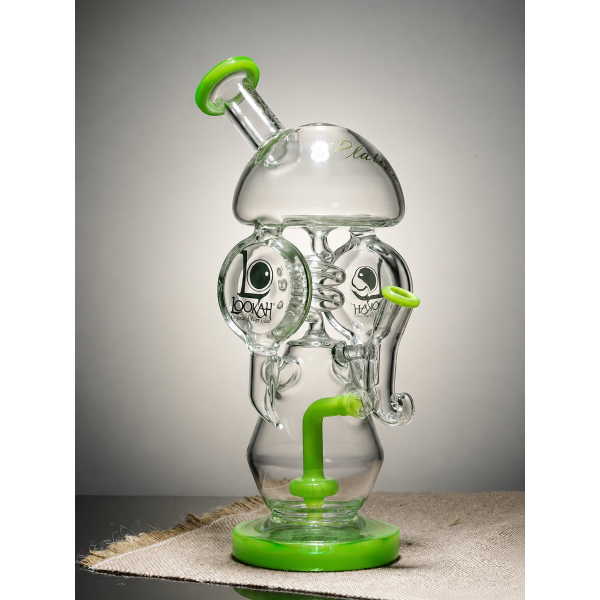 Lookah 12.4" Alien Brain Percolator Recycler Glass Bong - Image 2