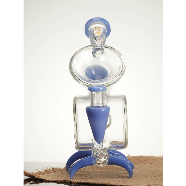 Lookah 9" Mini Cool Alien Stalker Recycler Glass Bong - Image 3